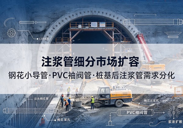 镇原注浆管细分市场扩容，隧道钢花小导管、PVC 袖阀管、桩基后注浆管需求分化